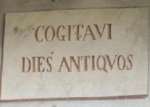 cogitavi dies antiquos