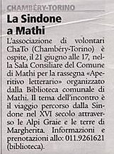La Sindone a Mathi