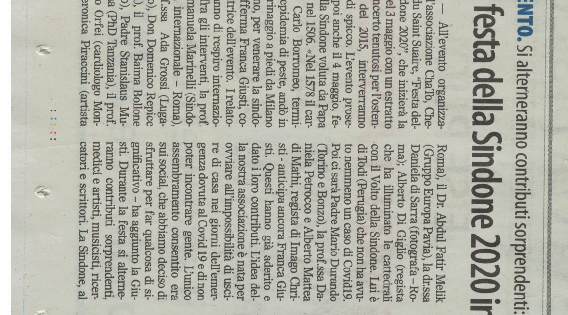 Festa della Sindone 2020